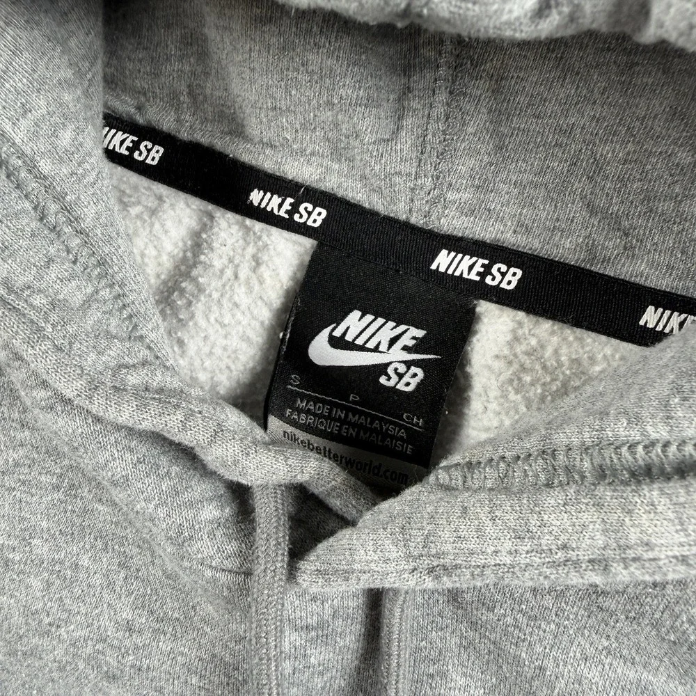 Nike SB Gray Pullover Hoodie Sweatshirt Men's Small AJ5013-063 Skater Skateboard